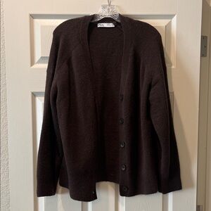 Zara Women's Dark Brown Cardigan